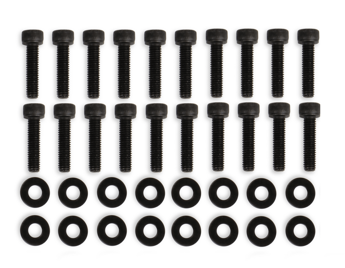 Mr. Gasket Fabricated Valve Cover Hardware - Black.  - 68502BG