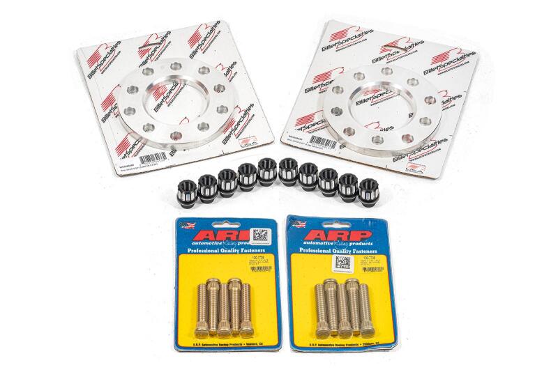 BMR Fabrication Wheel spacer kit, front, 0.50" wide, M12 studs, shank lugs Bare (2014-2019 C7 Corvette Base) - WSK570