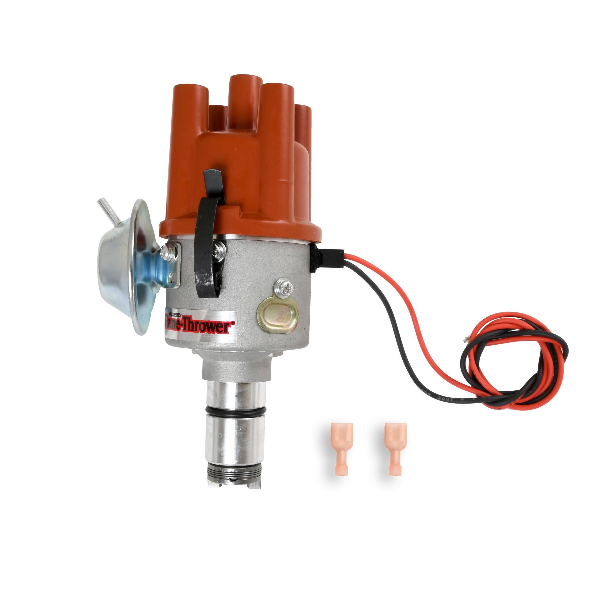 Pertronix Flame-Thrower "Stock Look" Bosch Style Performance Distributor Featuring Ignitor Iii Electronics. 12-Volt Negative Ground With Vacuum Advance. - D7182504