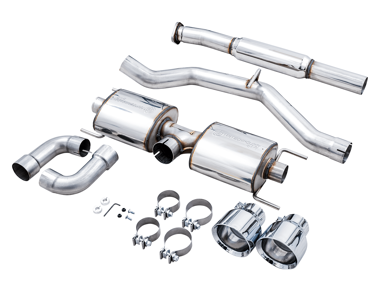 AWE Touring Edition Exhaust - Chrome Silver Tips (2016-2023 Subaru BRZ / Toyota GR86 / Toyota 86) - 3015-32486