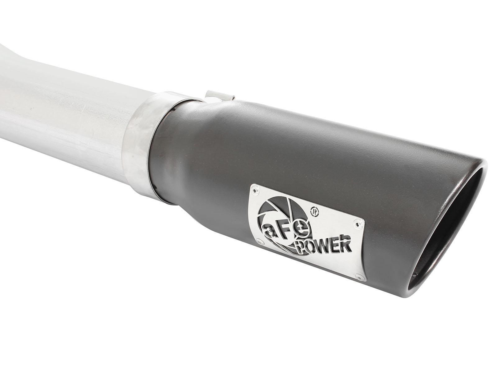 AFE MACH Force-Xp 3 IN to 3-1/2 IN 409 Stainless Steel Cat-Back Exhaust w/ Black Tip (2015-2020 F-150, F-150) - 49-43068-B