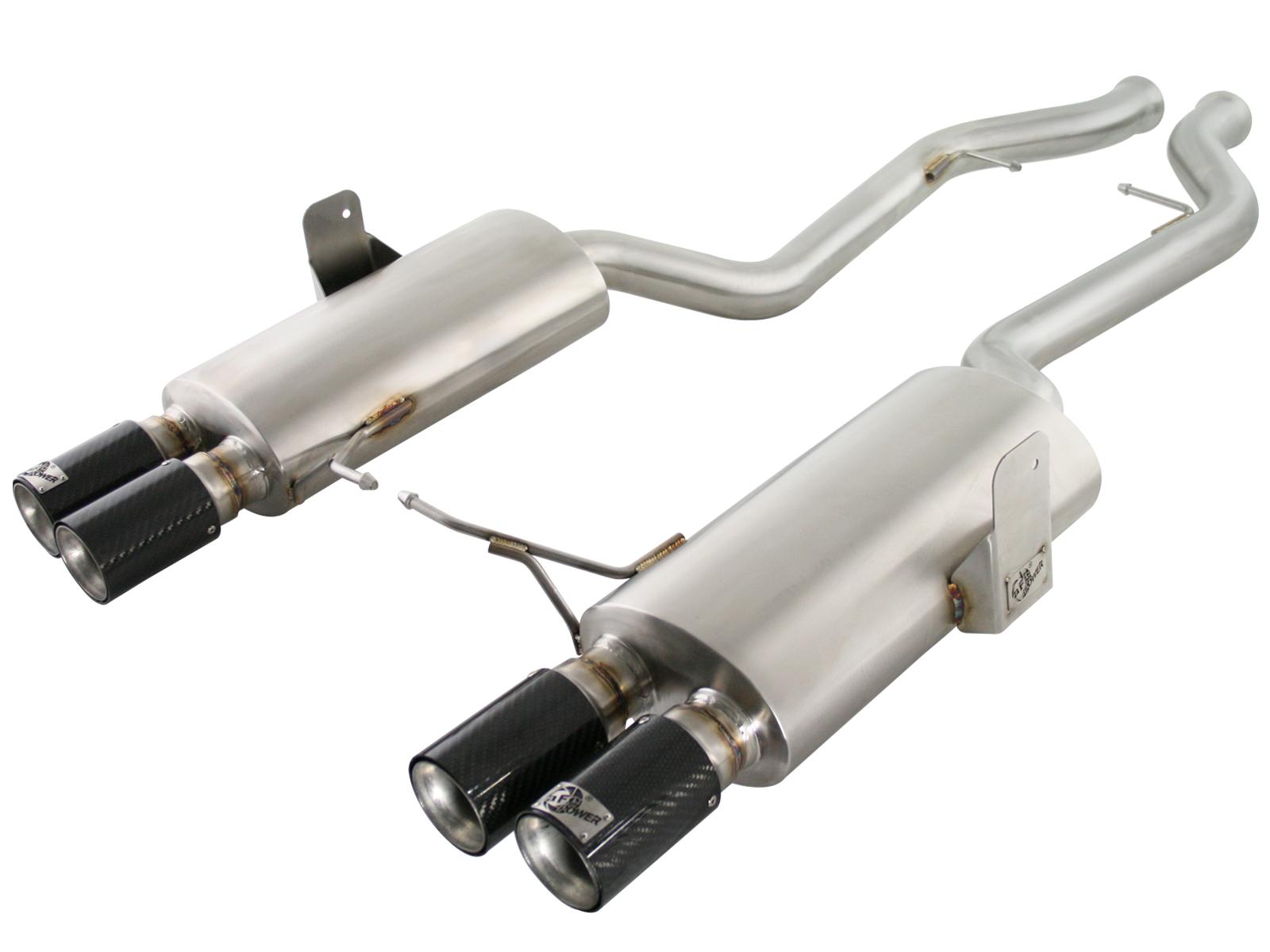 AFE MACH Force-Xp 2-1/2in 304 Stainless Steel Cat-Back Exhaust System (2008-2011 M3) - 49-36311-C