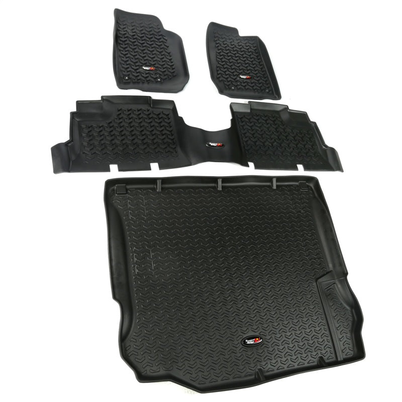 Rugged Ridge All Terrain Floor Liner Set Black; 11-18 Jeep Wrangler Jk 4 Door - 12988.04