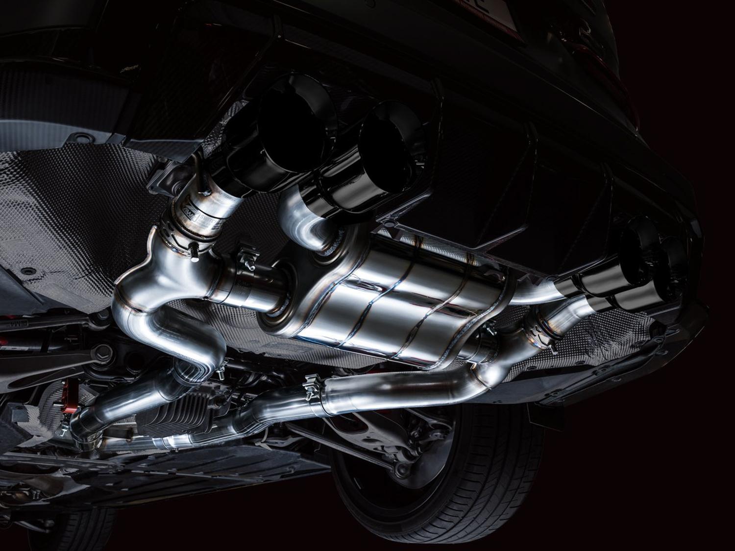 AWE SwitchPath  Catback Exhaust - Diamond Black Tips  (2021+ BMW G8X M3 / M4) - 3025-42480
