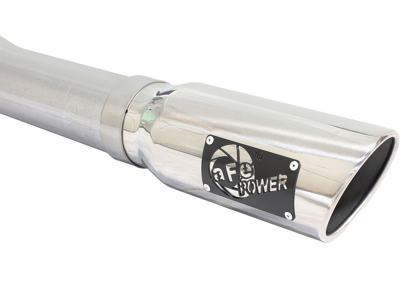 AFE MACH Force-Xp 3 IN to 3-1/2 IN 409 Stainless Steel Cat-Back Exhaust w/Polish Tip (2015-2020 F-150) - 49-43073-P