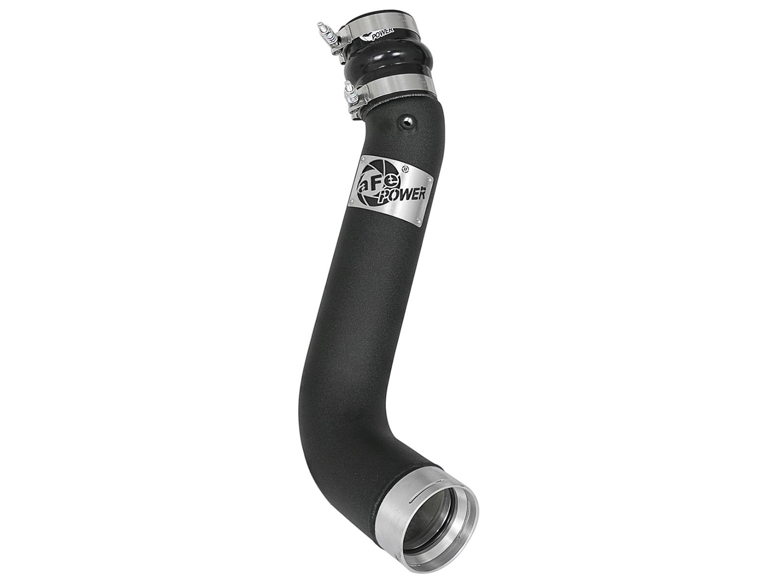 AFE BladeRunner 3 IN Aluminum Aluminum Cold Charge Pipe Black (2017-2019 Silverado 2500 HD, Silverado 3500 HD, Sierra 2500 HD, Sierra 3500 HD) - 46-20339-B