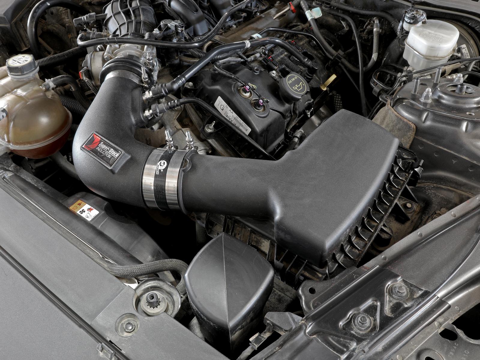 AFE Super Stock Induction System w/ Pro DRY S Media (Ford Mustang 15-17 V6-3.7L) - 55-10007D