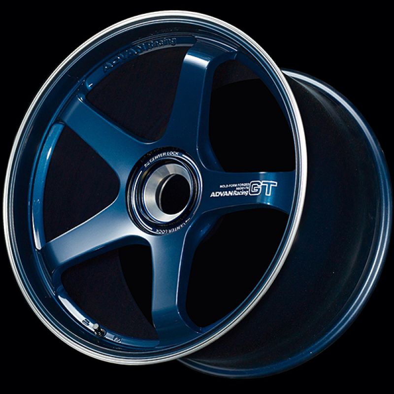 ADVAN RACING GT for PORSCHE 21X11.0 +60 5-130 RACING TITANIUM BLUE & RING - YAQ1M60PDP
