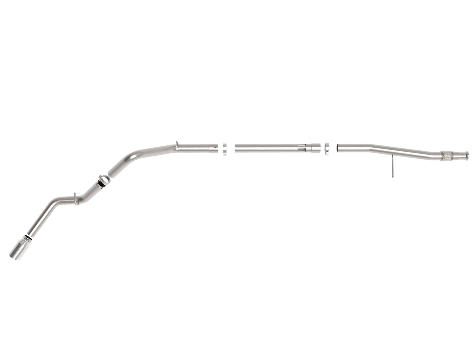 AFE Large Bore-HD 3 IN 409 Stainless Steel DPF-Back Exhaust System w/Polished Tip (GM Trucks 20-21 L6-3.0L (td) LM2) - 49-44128-P