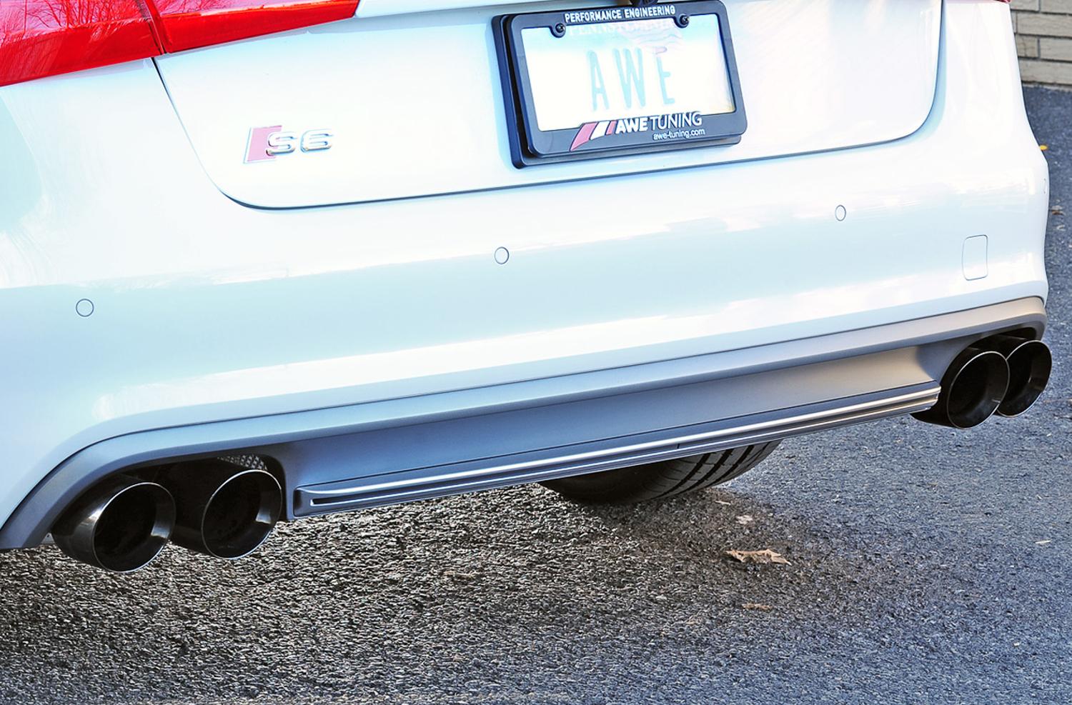 AWE Tuning Audi C7 / C7.5 S6 4.0T Touring Edition Exhaust - Diamond Black Tips - 3015-43010