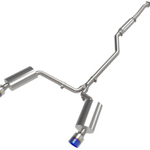 AFE Takeda 2-1/2 IN to 2-1/4 IN 304 Stainless Steel Cat-Back Exhaust System Blue Acura TSX 09-14 L4-2.4L - 49-36629-L