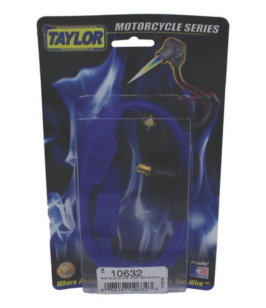 TAYLOR CABLE 8mm Spiro-Pro blue 21.5/9in custom MC 180 Spark Plug Wires - 10632