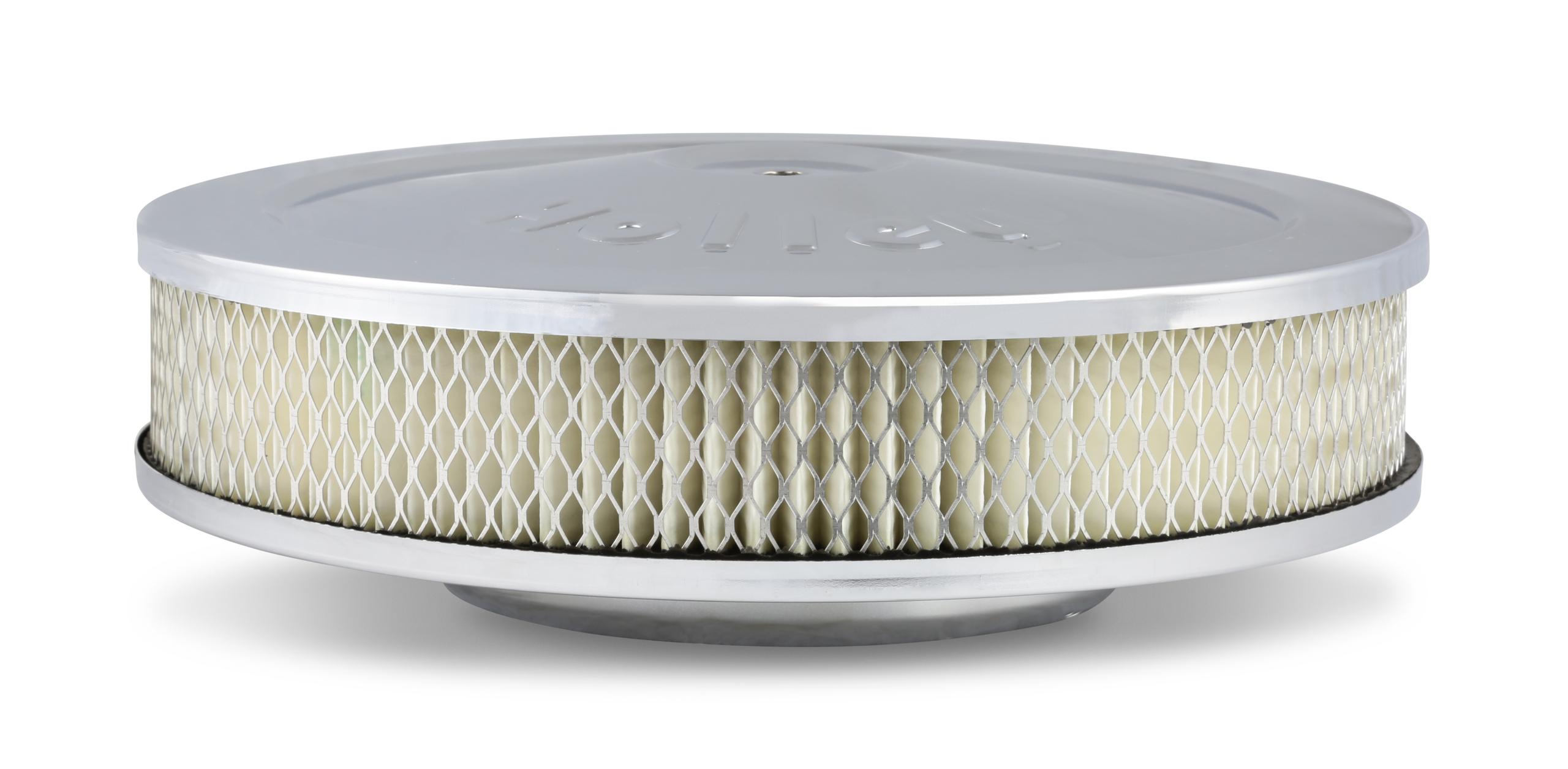 Holley 10" Chrome Round Air Cleaner.  - 120-145