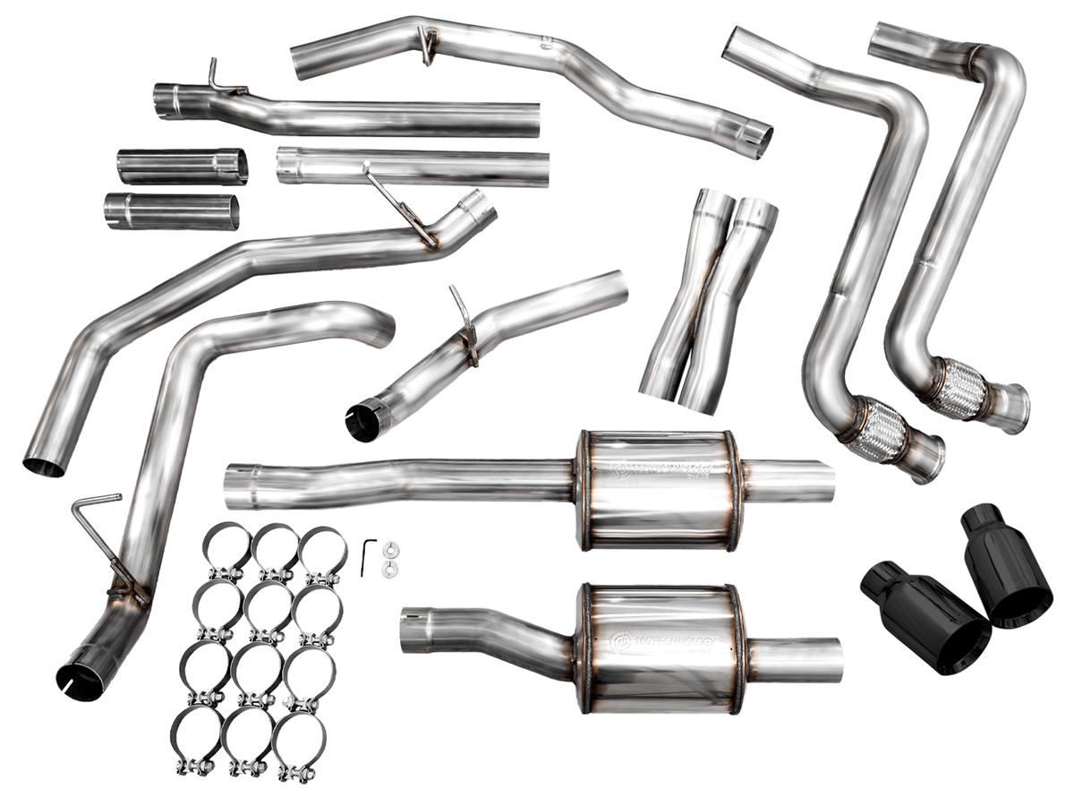 AWE 0FG Catback Exhaust Standard & High Output - Diamond Black Tips (2025+ RAM 1500 3.0TT) - 3015-33530