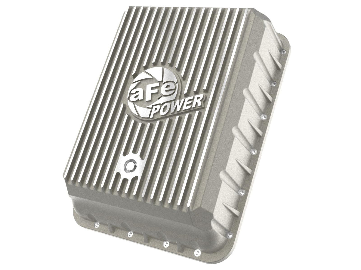 AFE Street Series Transmission Pan Raw w/ Machined Fins (2013-2024 3500) - 46-71500A