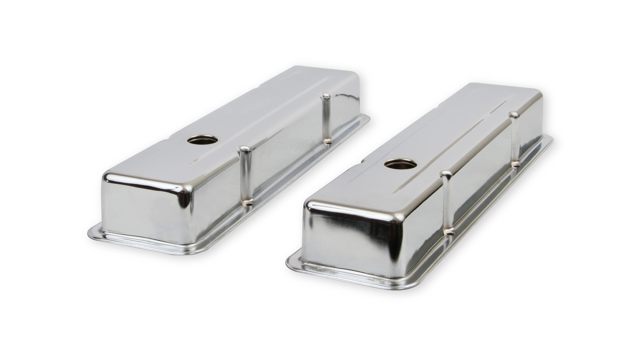 Mr. Gasket Chrome Valve Covers - Dual Cap Holes.  - 9800