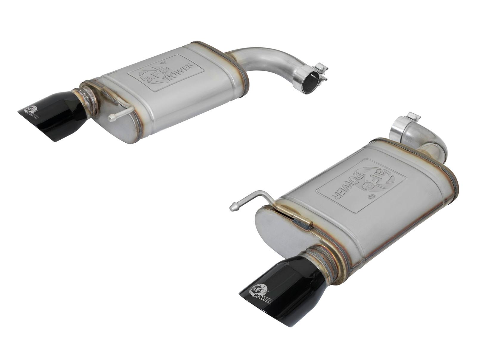 AFE MACH Force-Xp Axle-Back Exhaust System w/ Black Tips (2015-2026 Mustang Ecoboost Non Active / V6) - 49-43085-B