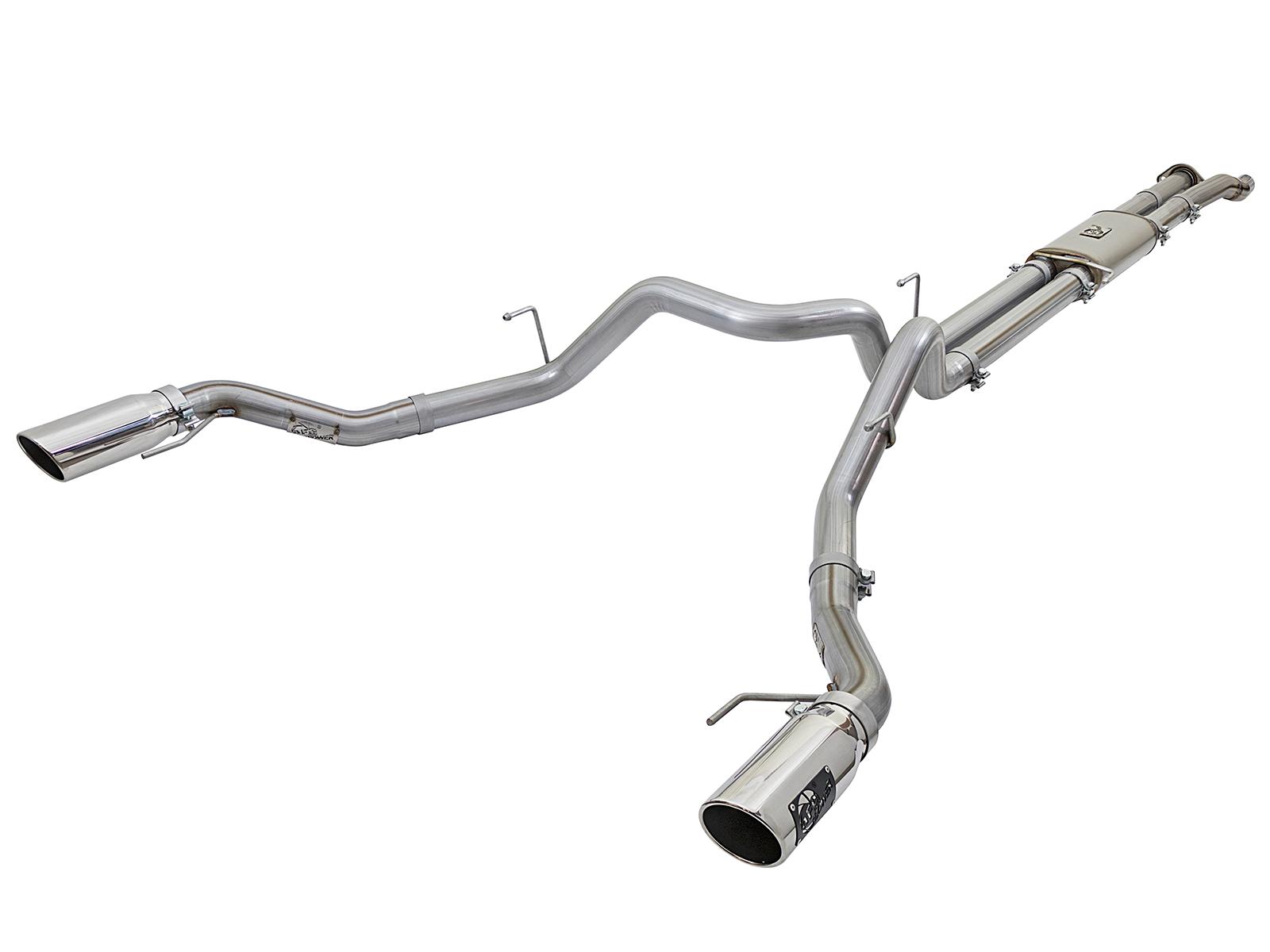AFE MACH Force-Xp 3 IN 409 Stainless Steel Cat-Back Exhaust System w/Polished Tip (2017-2020 F-150) - 49-43045-P