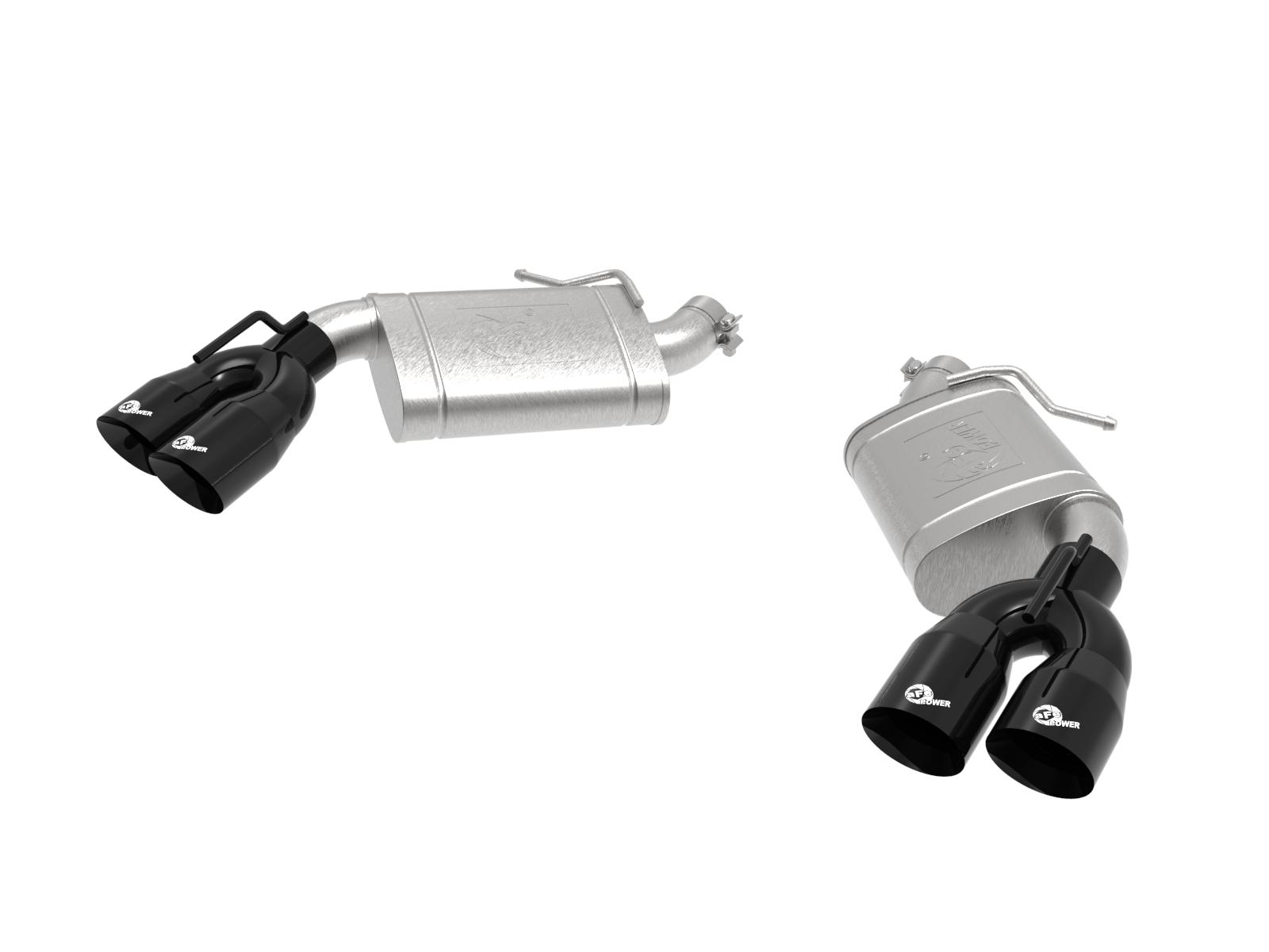 AFE MACH Force-Xp 2-1/2 IN 409 Stainless Steel Axle-Back Exhaust System Black (Chevrolet Camaro SS 16-24 V8-6.2L) - 49-44119-B