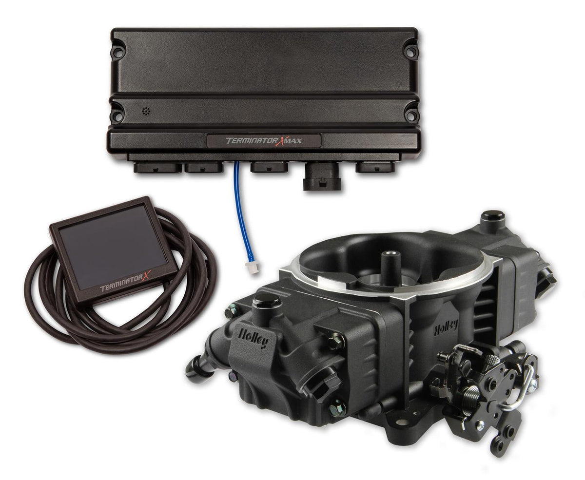 Holley Terminator X Stealth 4150 EFI system with Transmission Control BLACK - 550-1012