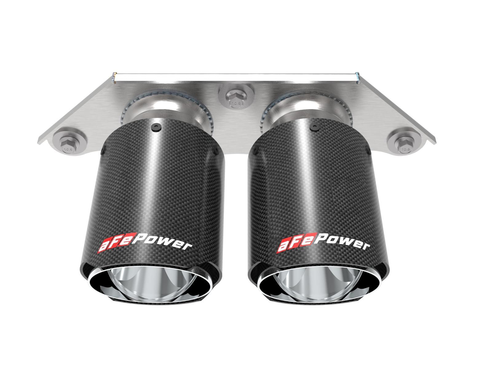 AFE MACH Force-Xp 4 IN Carbon Fiber OE Replacement Exhaust Tips (Porsche 911 GT3 14-19 H6-3.8L/4.0L) - 49C36435-C