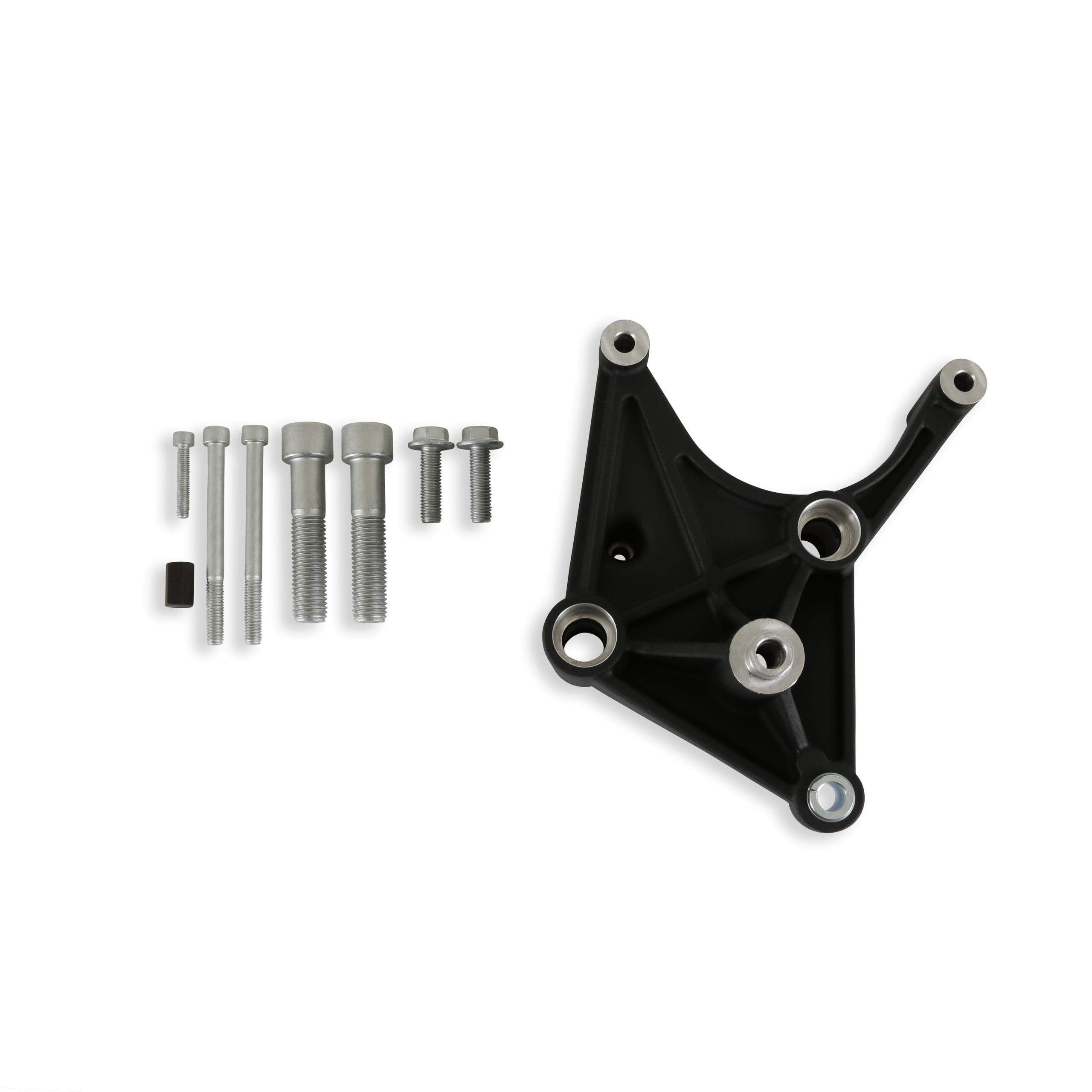 Holley A/C Bracket with Hardware - Black - 97-421