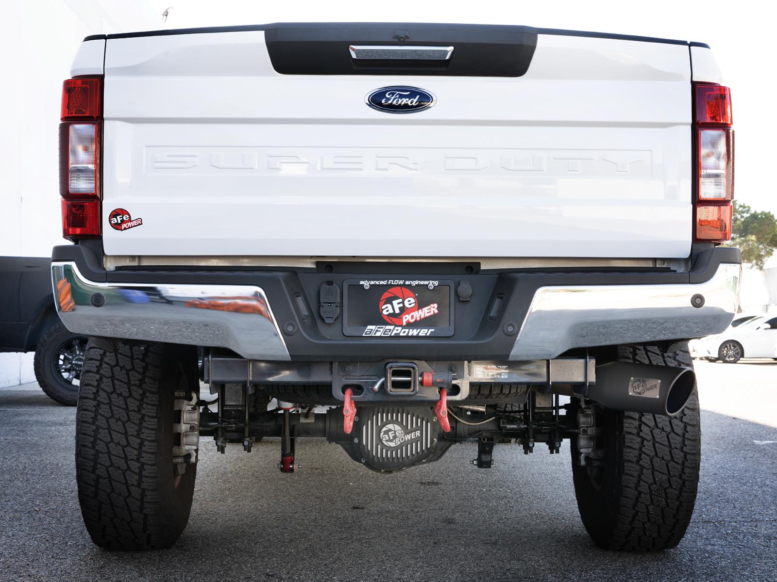 AFE MACH Force-Xp Cat-Back Exhaust System w/ Black Tip (2017-2021 F-250 Super Duty, F-250 Super Duty, F-350 Super Duty, F-350 Super Duty) - 49-43086-B