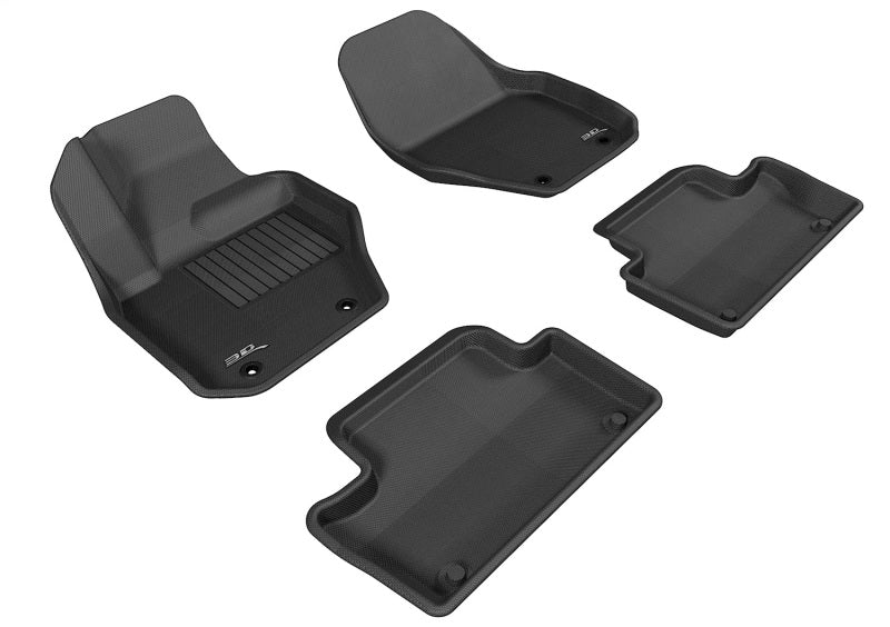 3D MAXpider 2010-2017 Volvo XC60 Kagu 1st & 2nd Row Floormats - Black