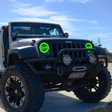 Oracle 07-17 Jeep Wrangler Surface Mount LED Headlight Halo Kit - Green