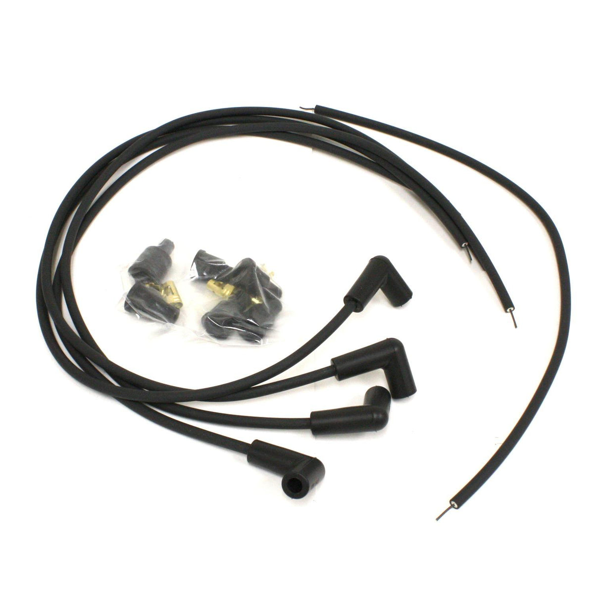 Pertronix 704190 Flame-Thrower Spark Plug Wires 4 Cyl Universal 90 Degree Black - 704190