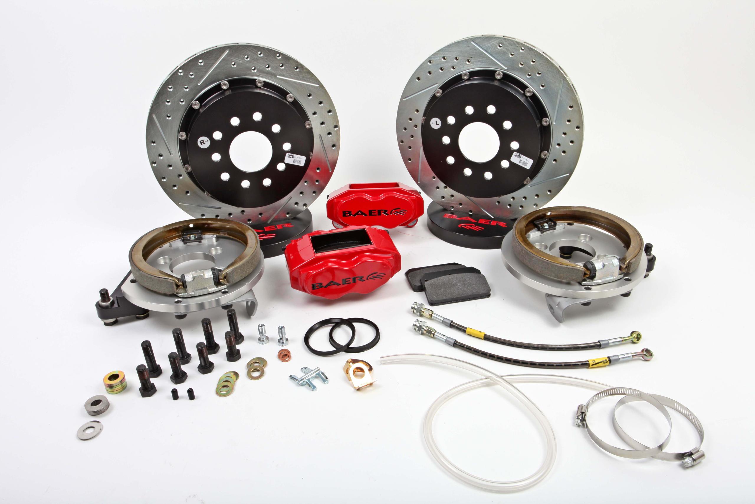 Baer 13" SS4+ Rear Brake Kit, Grabber Blue, SDZ (1964-1977 Buick, Oldsmobile, Pontiac Fitments) - 4302410GB