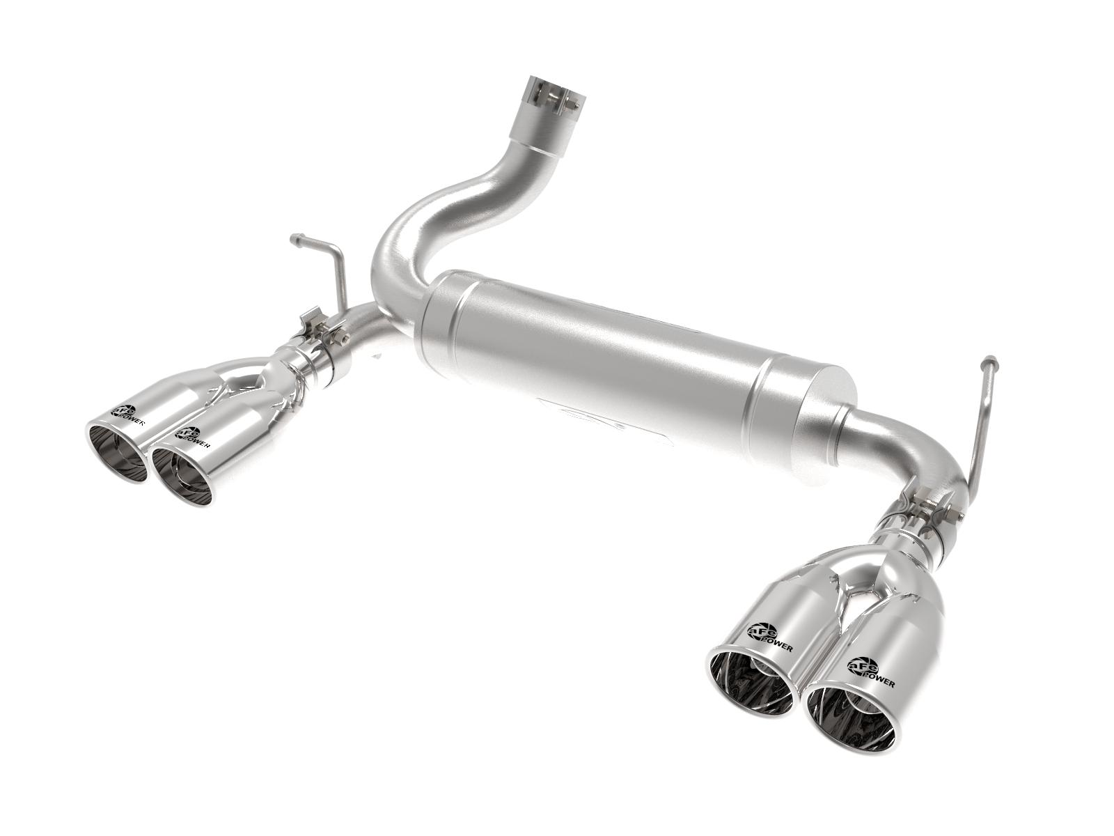 AFE Axle-Back Exhaust System (2007-2018 Jeep Wrangler V6-3.6/3.8L) - 49-38086-P