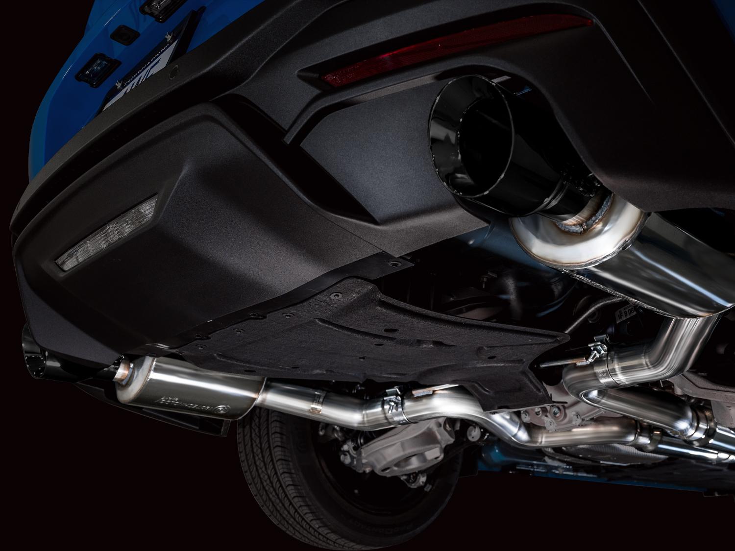 AWE Touring Edition Catback Exhaust - Dual Diamond Black Tips (2024-2026 Mustang GT) - 3015-33650
