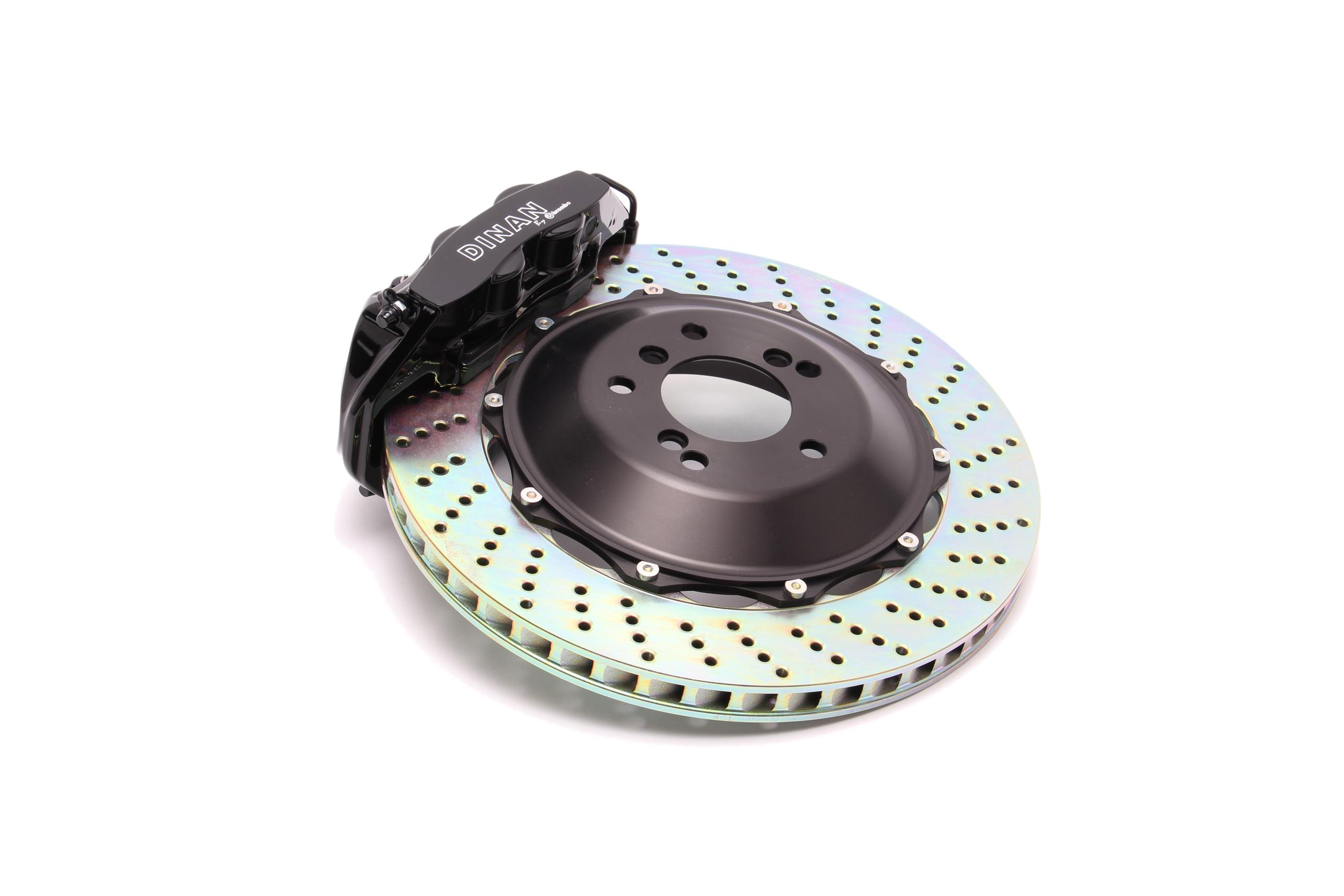 Dinan Brembo Brake Set; Front; Black Caliper; Drilled; - D290-0605-BD