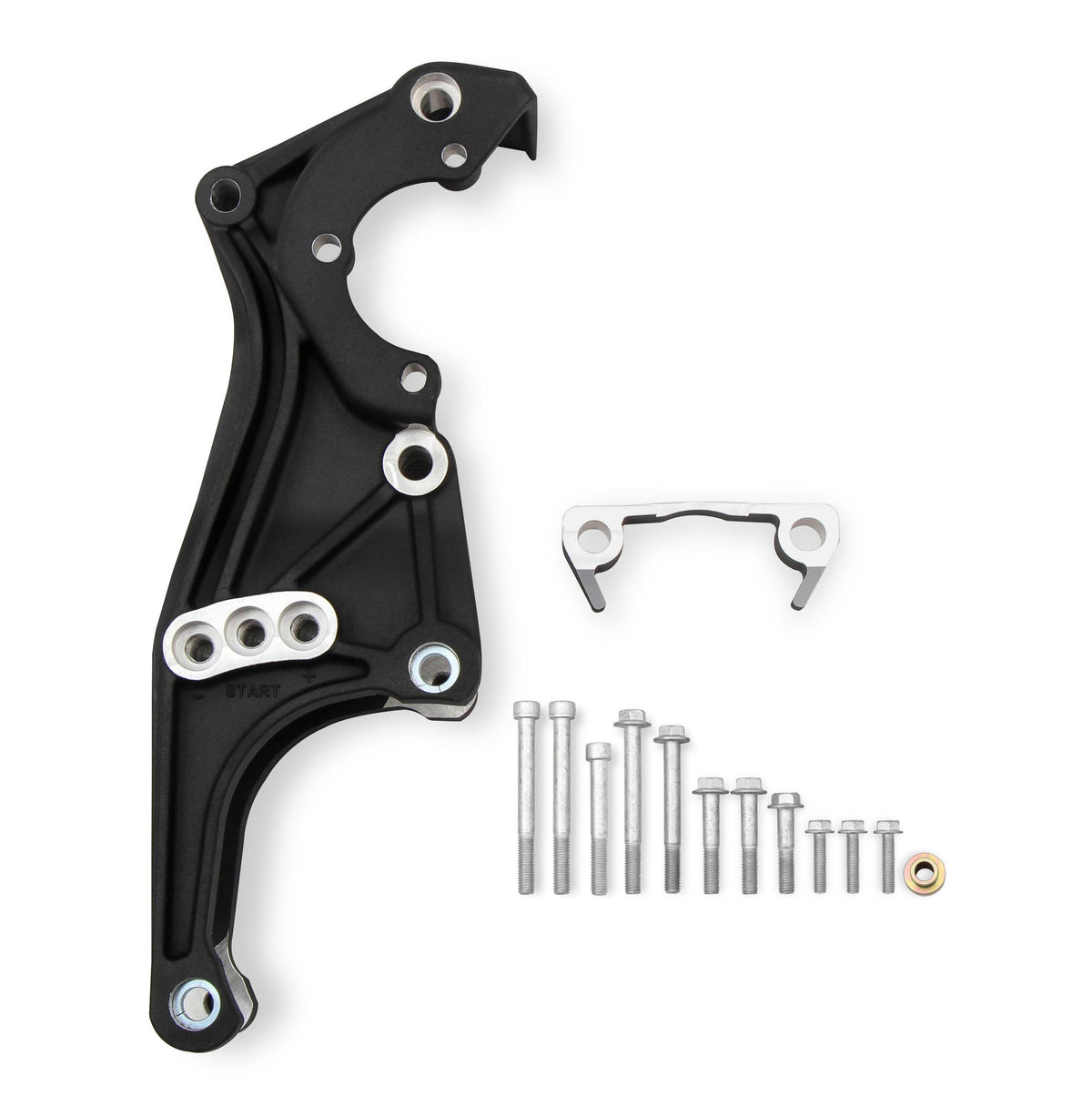 Holley Low LS Accessory Drive Bracket - Driver's Side P/S &amp; Alt Bracket Black.  - 20-155BK