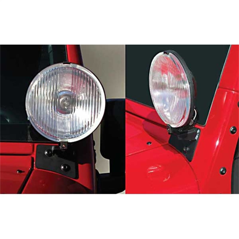 Rugged Ridge Light Mount Bracket Kit Windshield; 07-18 Jeep Wrangler Jk - 11027.03