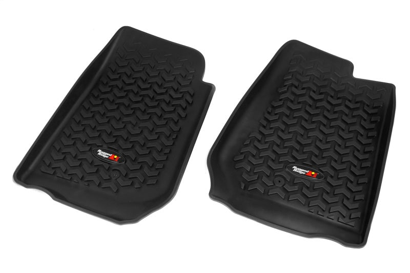 Rugged Ridge All Terrain Floor Liner Front Pair Black Rhd; 07-18 Wrangler Jk/Jku - 12920.02