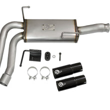 AFE Rebel Series 3 IN to 2-1/2 IN 409 Stainless Steel Cat-Back Exhaust w/Black Tip - 49-44070-B