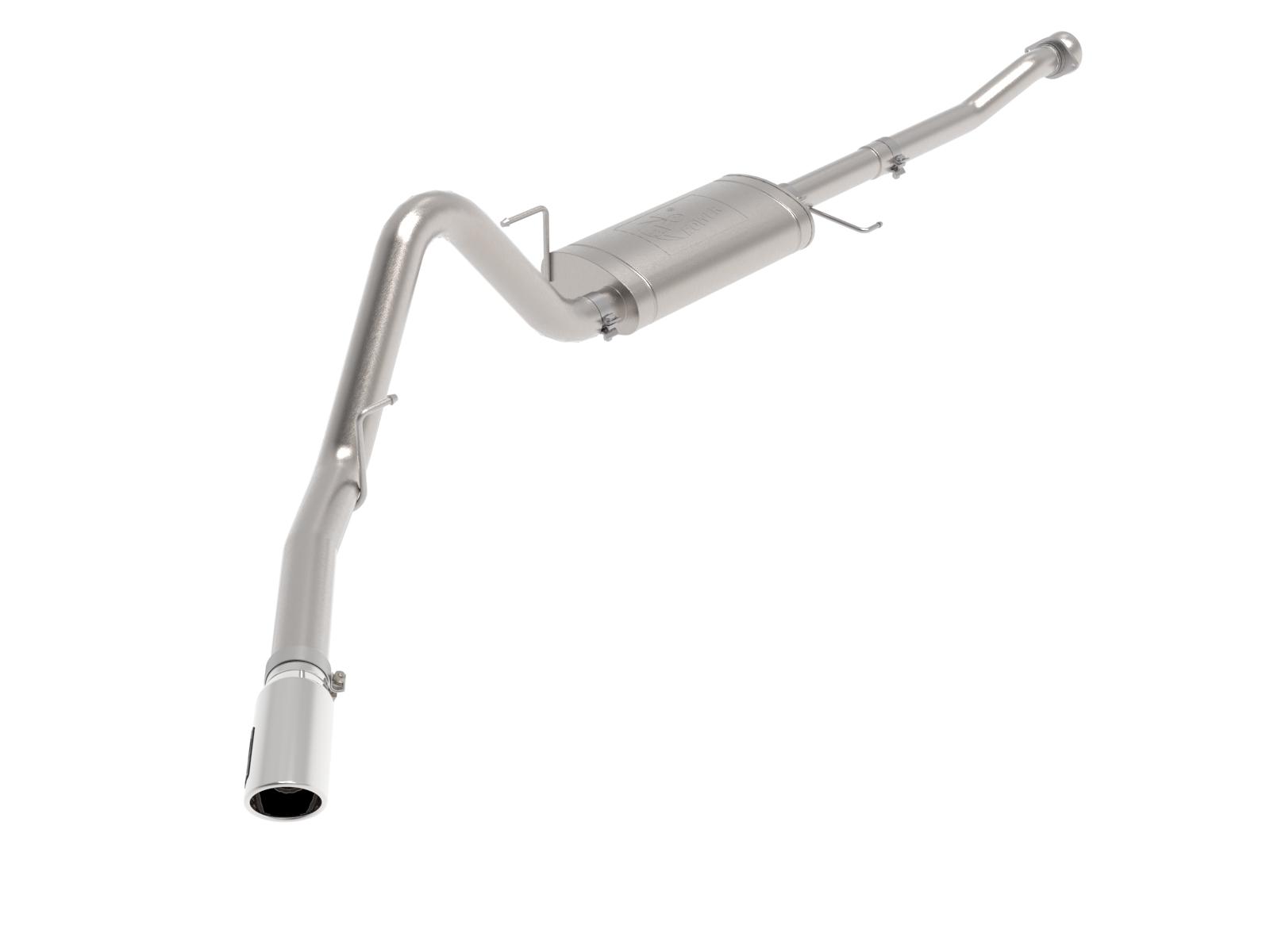 AFE 49-43125-P Apollo GT Series 3 IN to 3-1/2 IN 409 Stainless Steel Cat-Back Exhaust System w/ Polished Tip (2021-2025 Ford F-150 V6-2.7 TT / 3.5L TT / V8-5.0L)