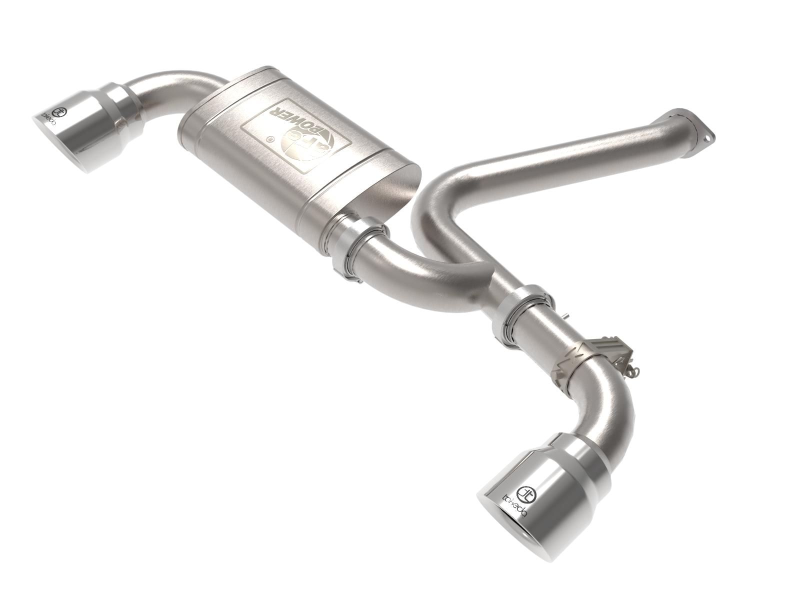 AFE Takeda 3 IN 304 Stainless Steel Axle-Back Exhaust w/ Polished Tips Hyundai Kona N 22-23 L4-2.0L (t) (49-37032-P) - 49-37032-P