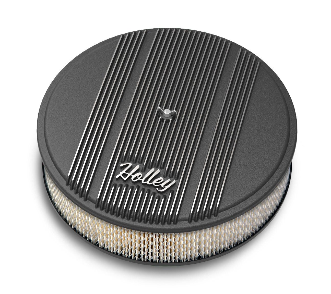 Holley 14" Round Finned Air Cleaner.  - 120-152