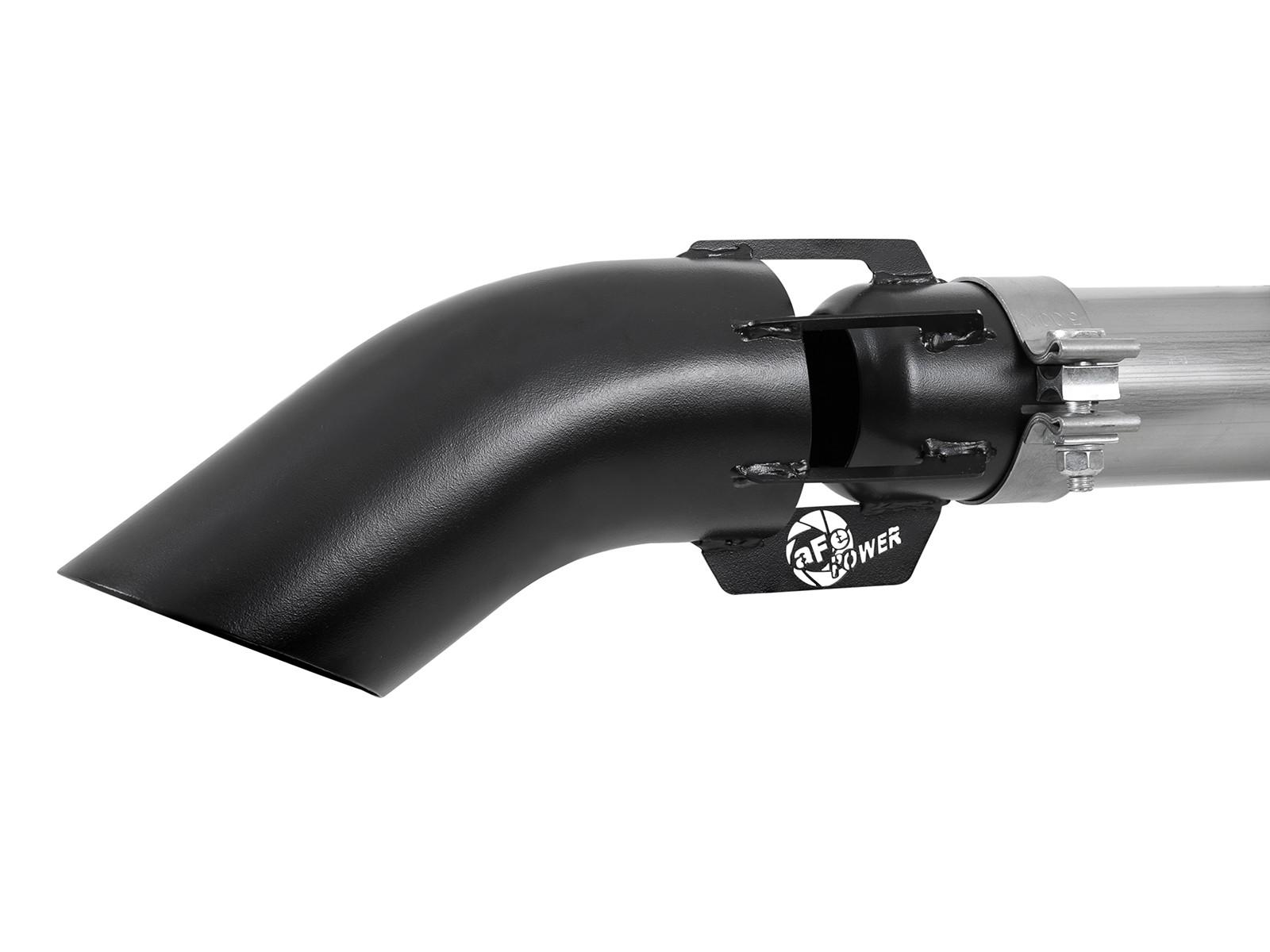 aFe Vulcan Series 3" 304 Stainless Steel DPF Back Hi-Tuck Exhaust System with Black Tip (2021 Gladiator 3.0L) - 49-38094-B