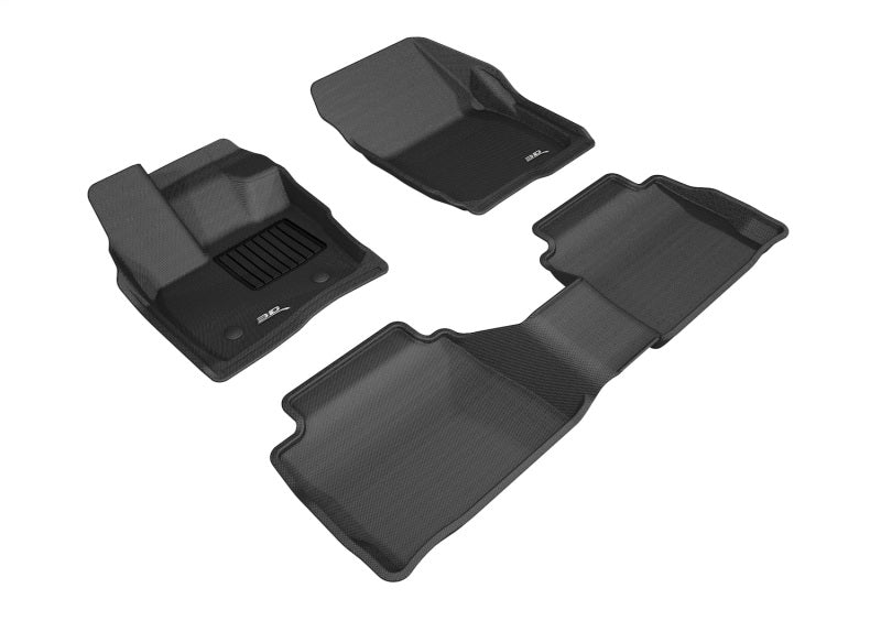 3D MAXpider 2017-2020 Ford Fusion Kagu 1st & 2nd Row Floormats - Black