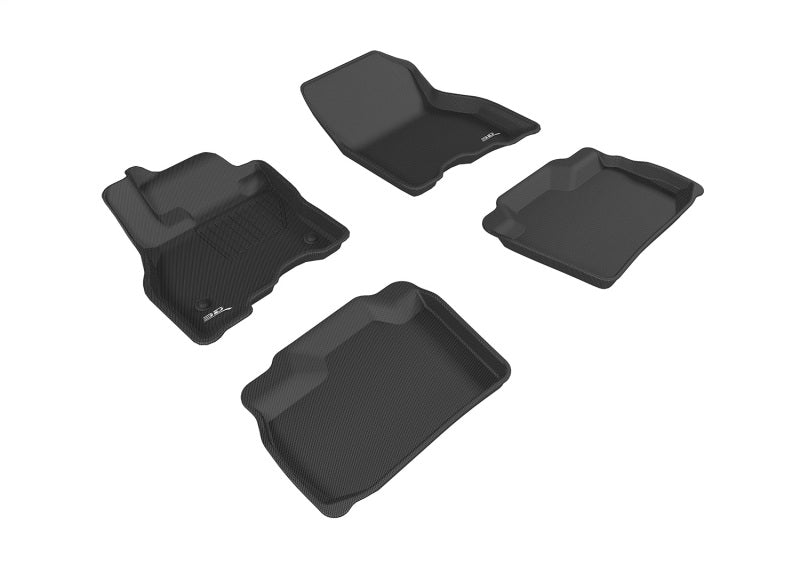 3D MAXpider 2013-2019 Nissan Leaf Kagu 1st & 2nd Row Floormats - Black