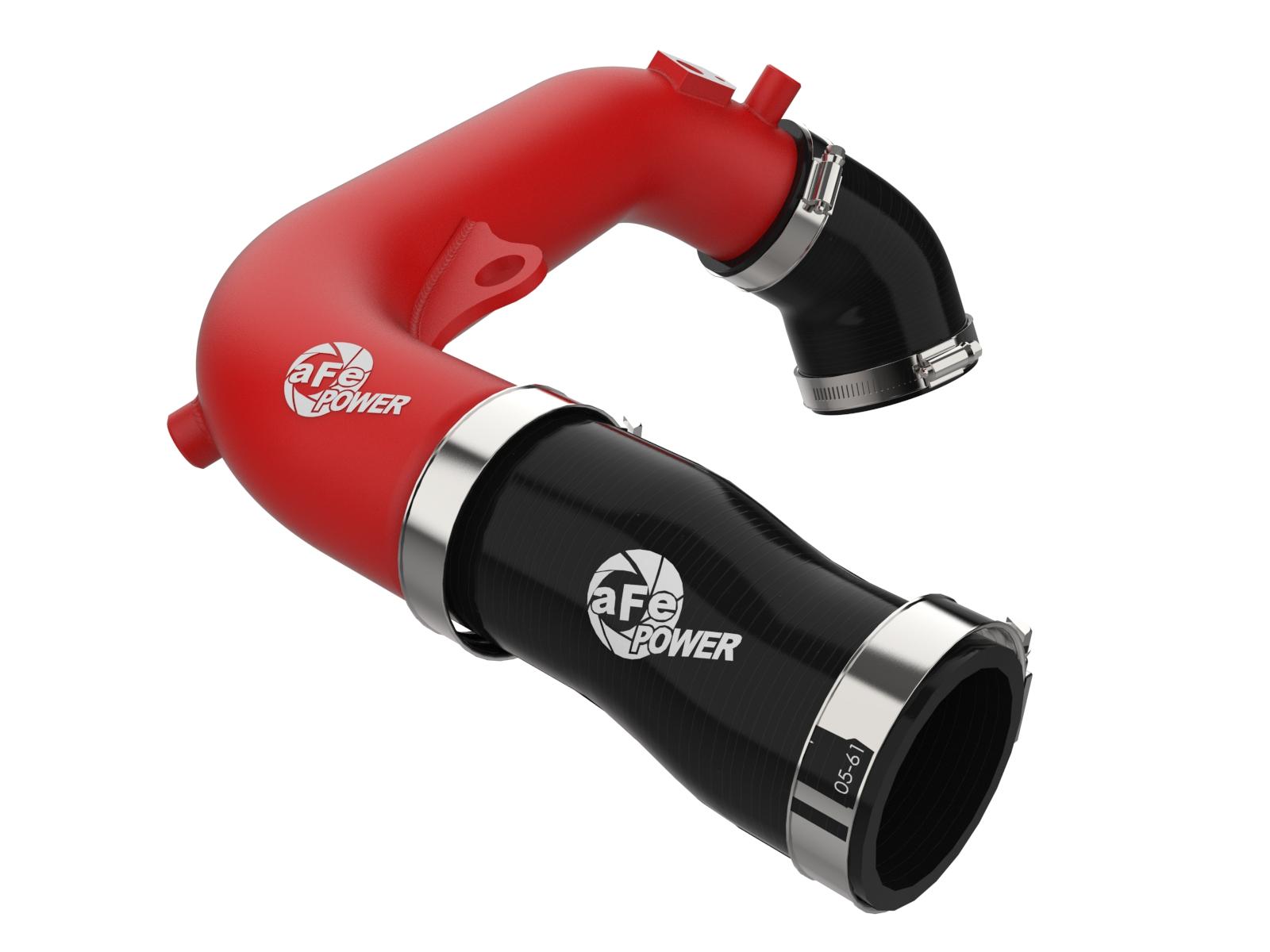AFE BladeRunner 2-1/2 IN Aluminum Hot Charge Pipe Red (2024-2025 Wrangler) - 46-20778-R