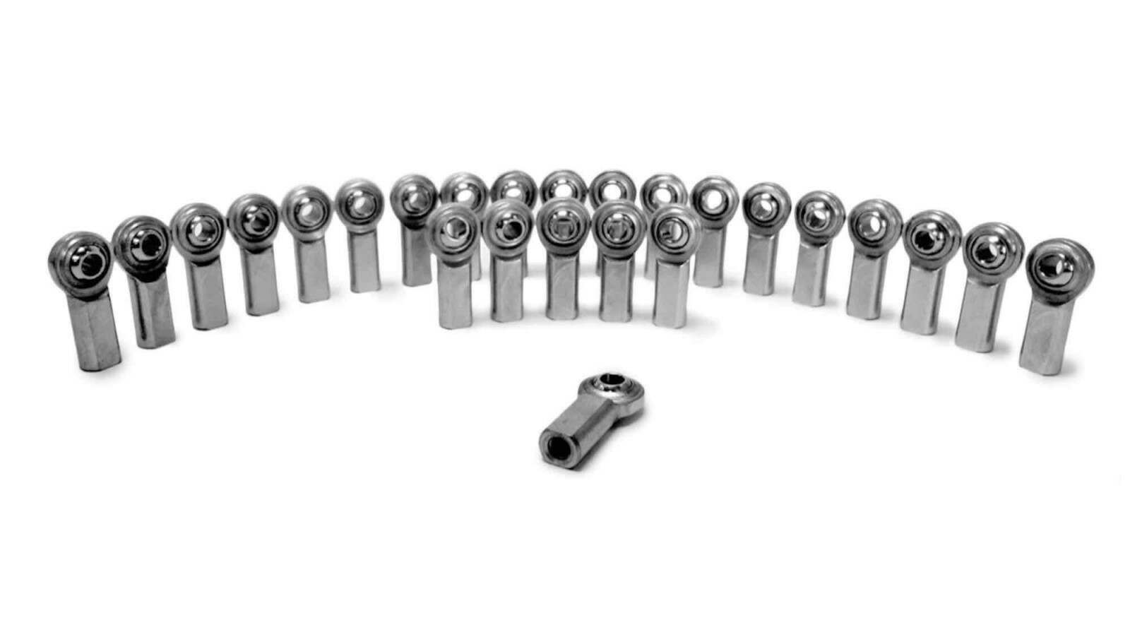 Steinjager Inch Female Rod Ends Steel Housing, PTFE Race 1/4-28 LH 25 Pack - J0014661