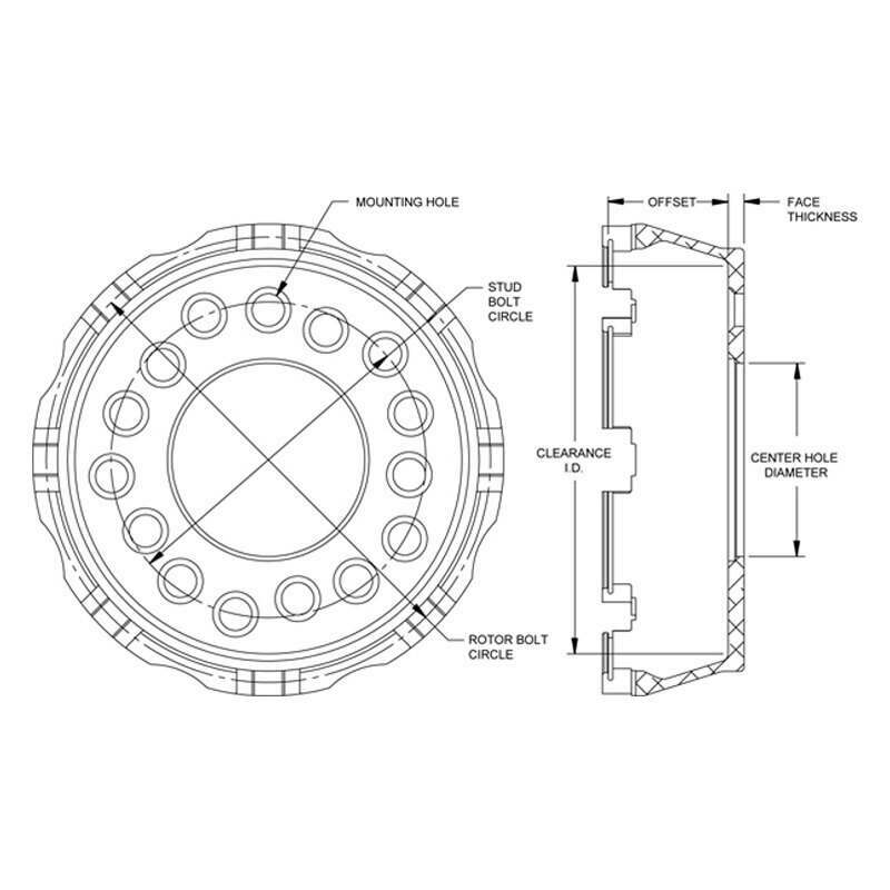 Wilwood Kit Snap Ring (1) and Wear Plates (8) Dynamic Drag Rotor - 300-12561