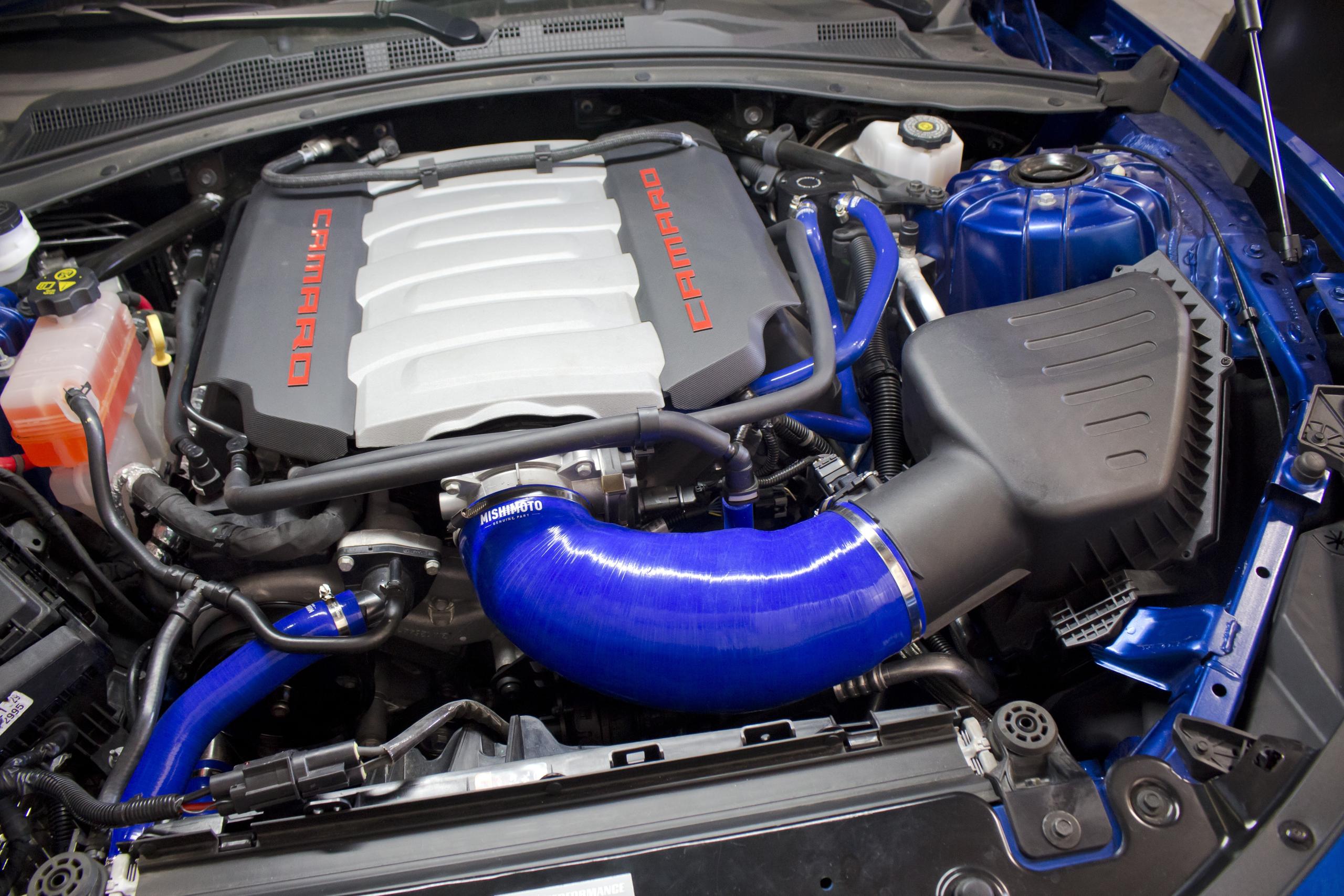Mishimoto Chevy Camaro SS Silicone Induction Hose, 2016+ (2016-2020 Camaro) - MMHOSE-CAM8-16IHBK