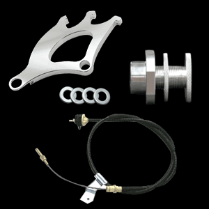UPR 96-04 Mustang Adjustable Clutch Cable / Quadrant / Firewall Adjuster Kit (Silver)
