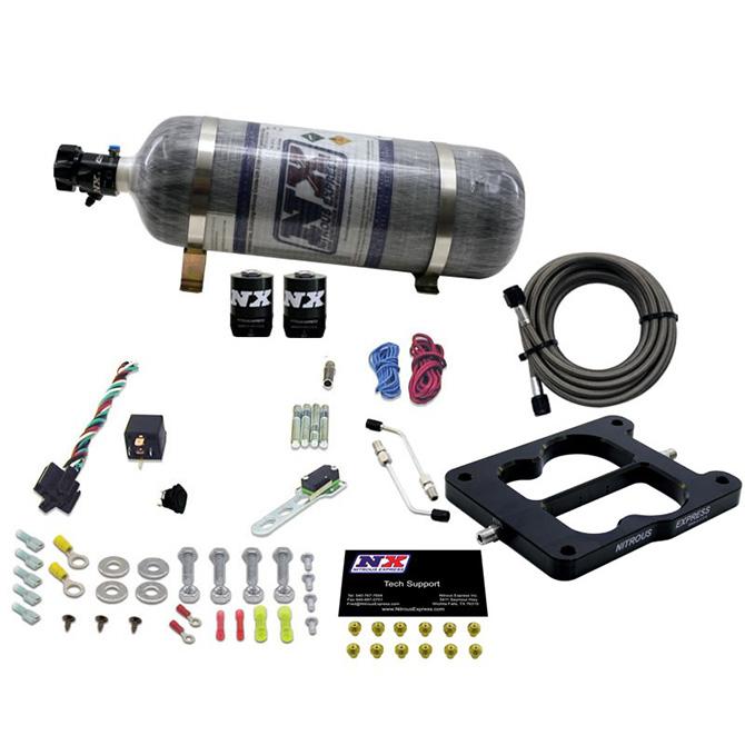 Nitrous Express Q-Jet/Holley Spread Bore (50-100-150-200-250-300Hp) With Composite Bottle - 30080-12